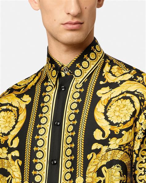 versace barocco shirt men's.